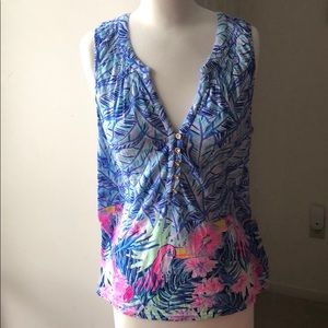 Lilly Pulitzer Essie Sleeveless Top -Large